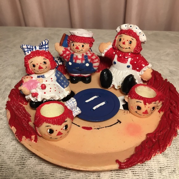 Vintage Raggedy Annie & Andy Mini Tea Set Decoration - Picture 2 of 9